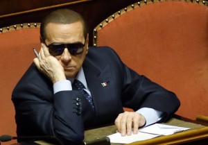 Italy's former prime minister Silvio Berlusconi attends a session at the Senate in Rome